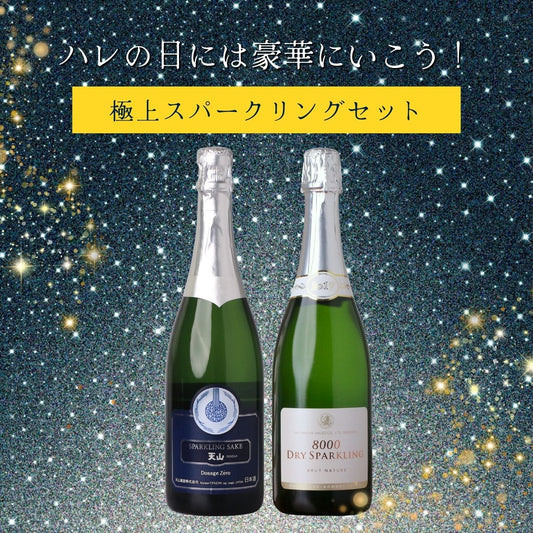 【ハレの日にぴったり！】極上スパークリングセット 天山・陸奥八仙 750ml×2本