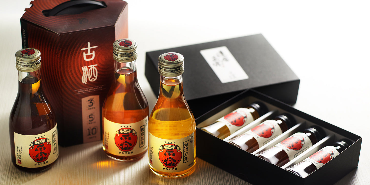 【熟成古酒】達磨正宗 飲みくらべお試し 花セット 50ml x 3本(三年、五年、十年熟成)