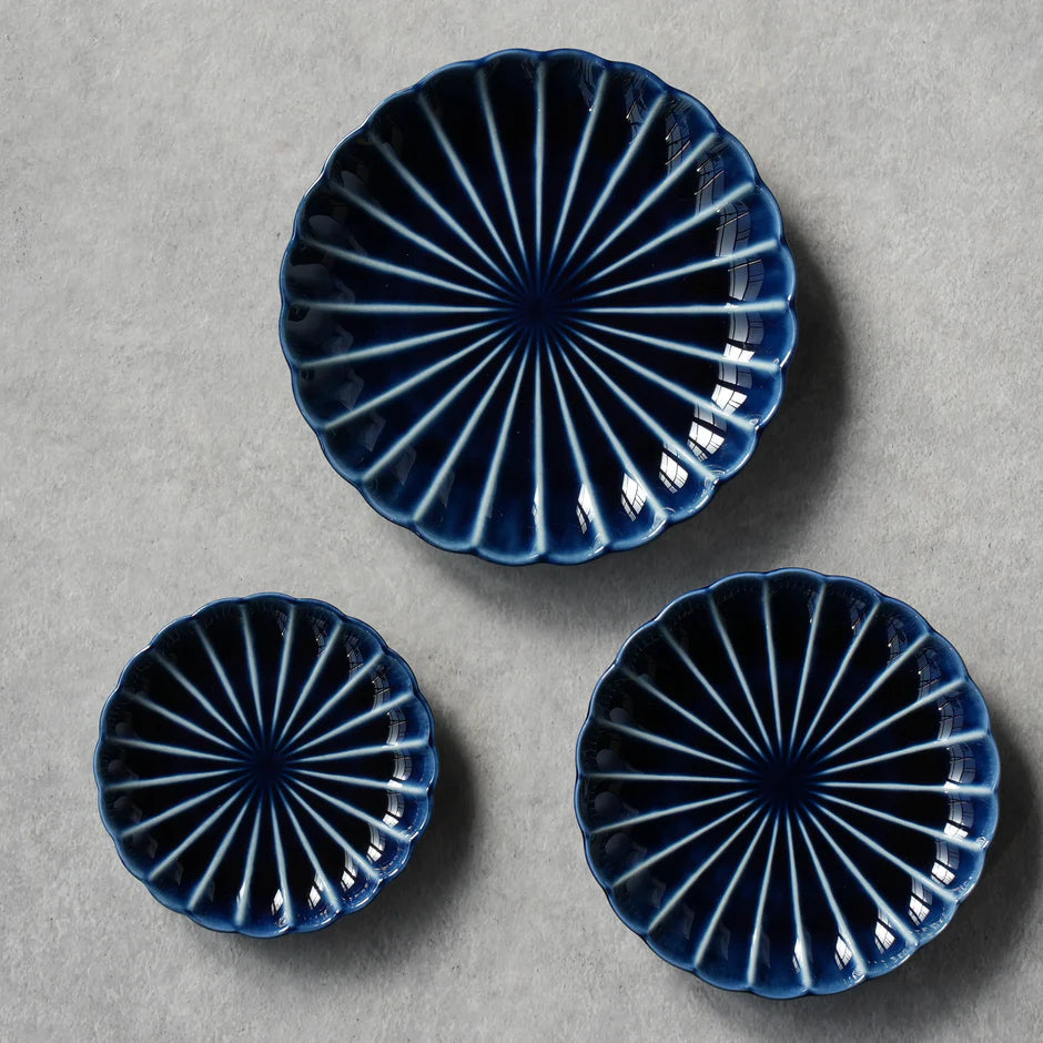 ぎやまん陶 利休グリーン 4寸皿 - KANEKO KOHYO