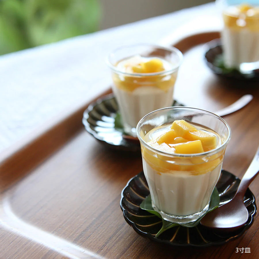 ぎやまん陶 利休グリーン 4寸皿 - KANEKO KOHYO