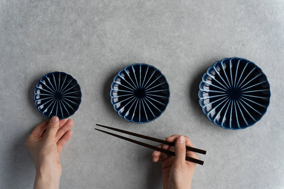 ぎやまん陶 利休グリーン 4寸皿 - KANEKO KOHYO