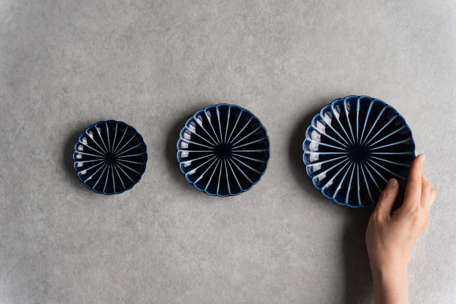 ぎやまん陶 利休グリーン 4寸皿 - KANEKO KOHYO