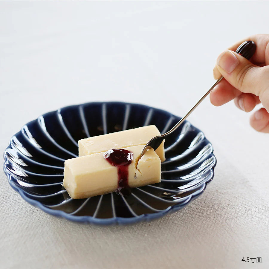 ぎやまん陶 茄子紺ブルー 4.5寸皿 - KANEKO KOHYO | しろいわいん ぎやまん陶 茄子紺ブルー 4.5寸皿 - KANEKO KOHYO | しろいわいん