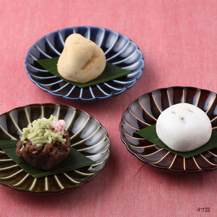 ぎやまん陶 茄子紺ブルー 4寸皿 - KANEKO KOHYO | しろいわいんぐらす ぎやまん陶 茄子紺ブルー 4寸皿 - KANEKO KOHYO | しろいわいんぐらす