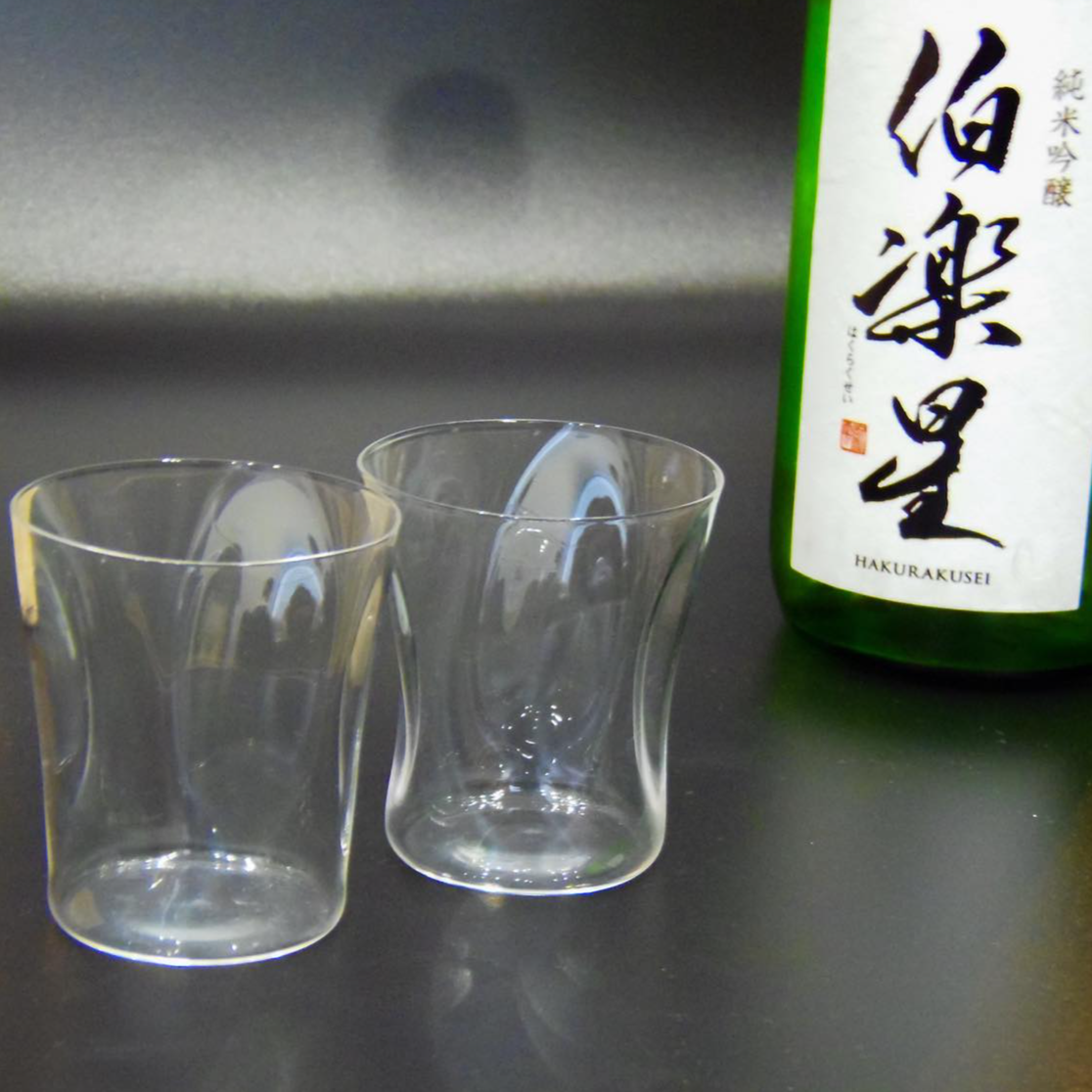 うすはり SHIWA グラス 五勺盃 ペア (2個組) 木箱入り 松徳硝子