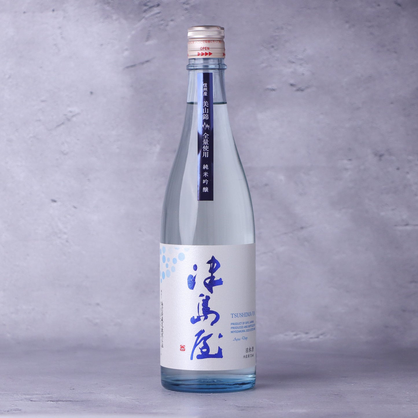 津島屋 純米吟醸 Aqua Drop 720ml